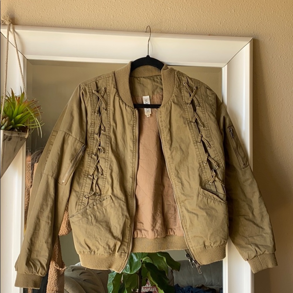 Nordstrom Braided bomber army jacket